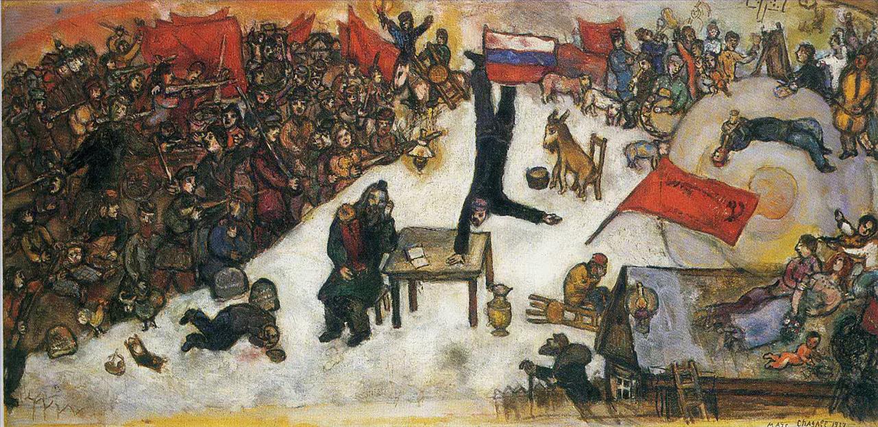 The Revolution 2 contemporary Marc Chagall Oil Paintings